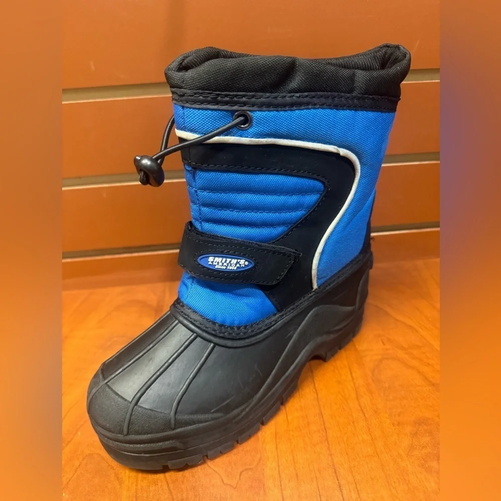 Blue and Black Kids Winter Boots